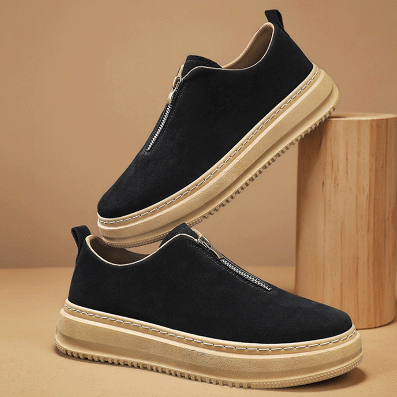 Sapatos elegantes de camurça