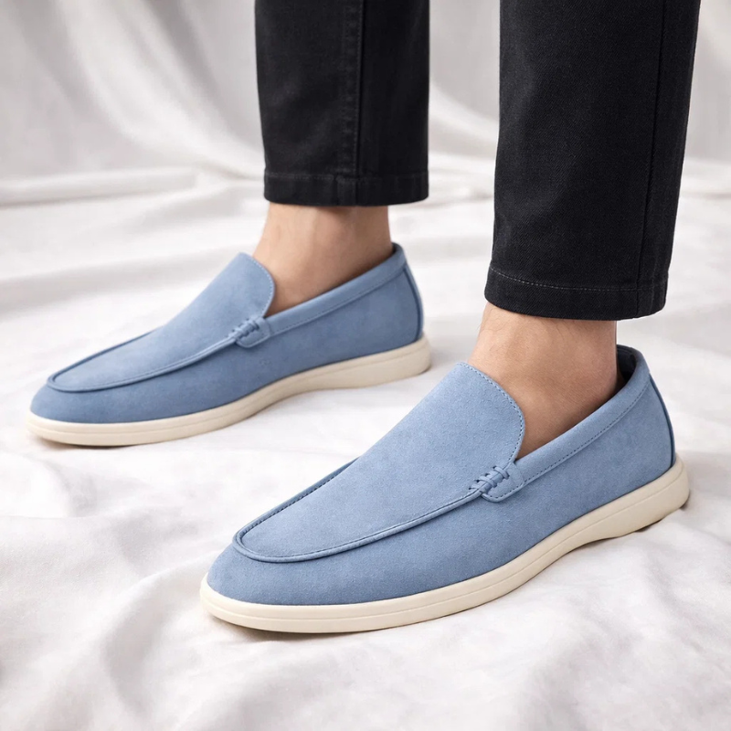Elegantes mocassins de camurça