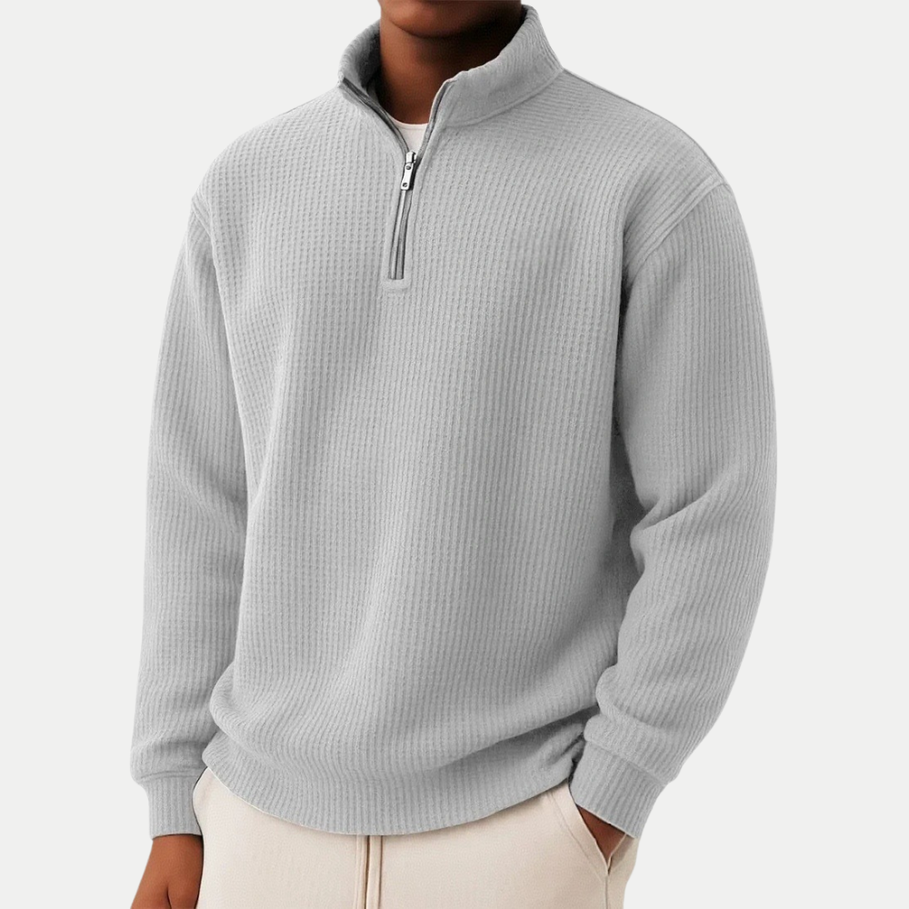 Eleganter Strickpullover mit Reißverschluss