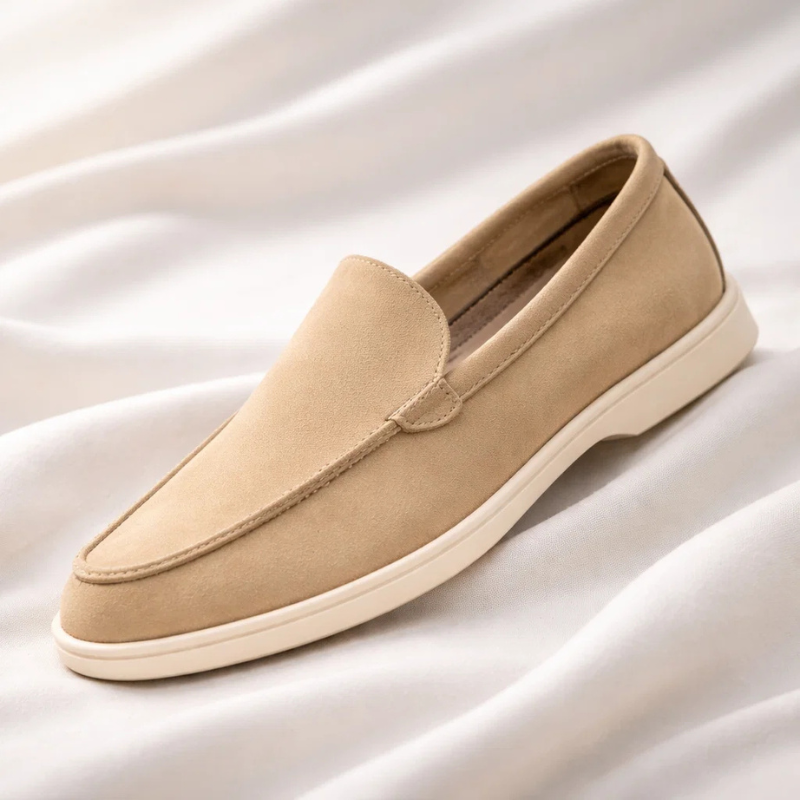Elegantes mocassins de camurça