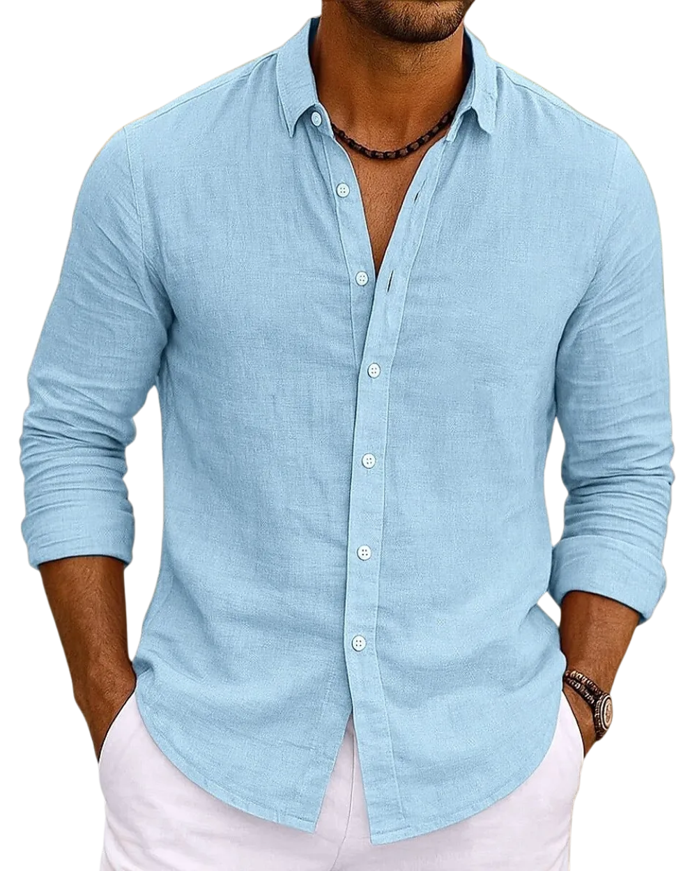 Camisa de algodão elegante