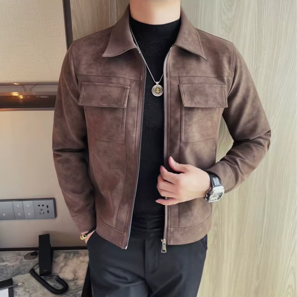 Lässige Wildlederjacke