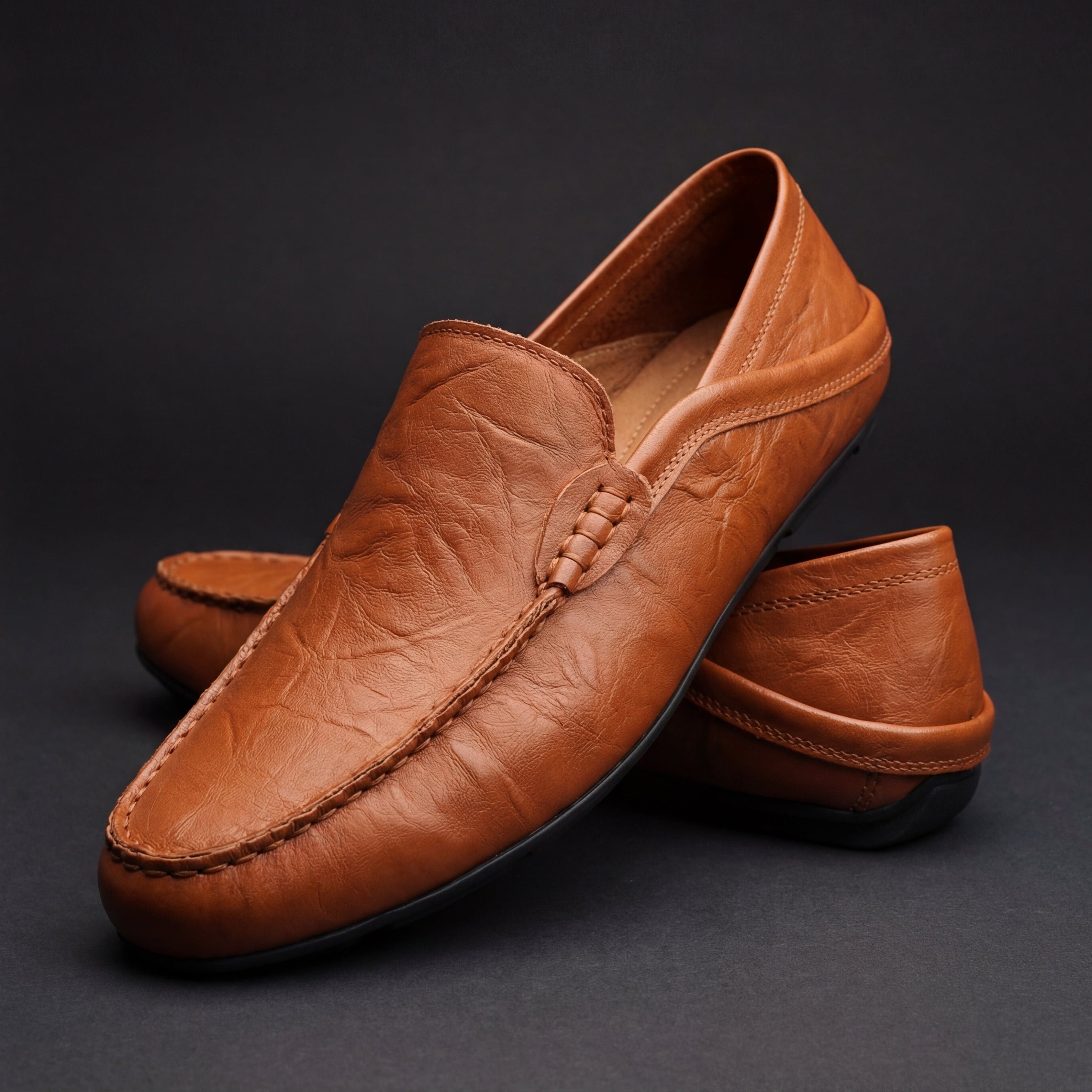 Mocassins de couro casuais