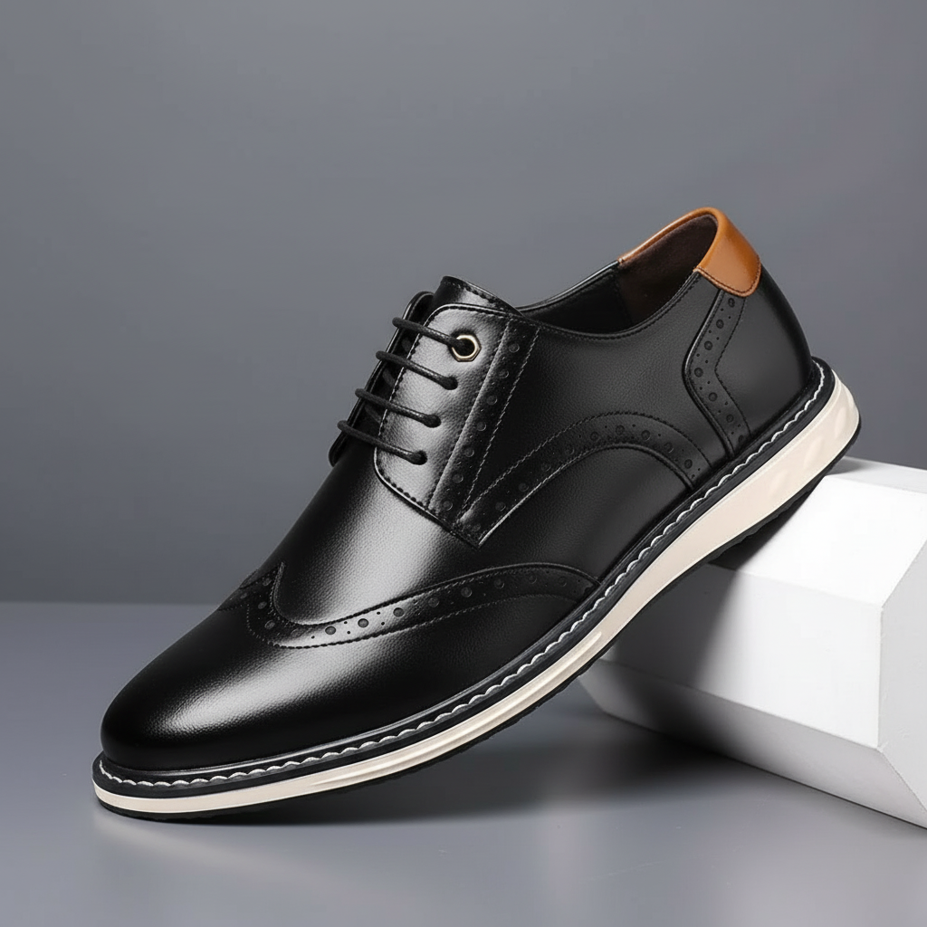 Sapatos Oxford elegantes em pele