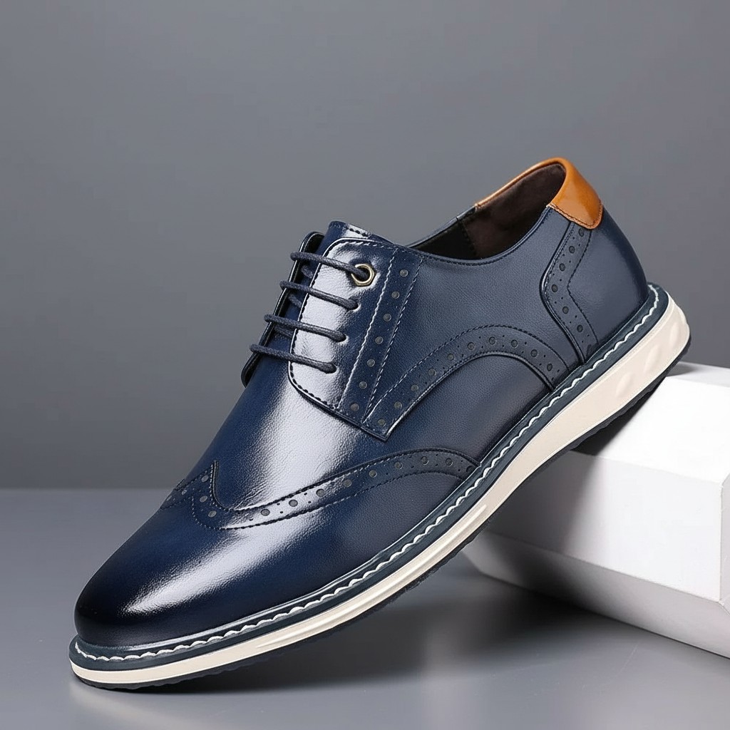 Sapatos Oxford elegantes em pele