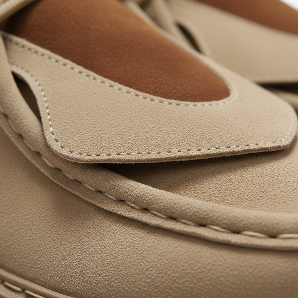 Sapatos elegantes de camurça