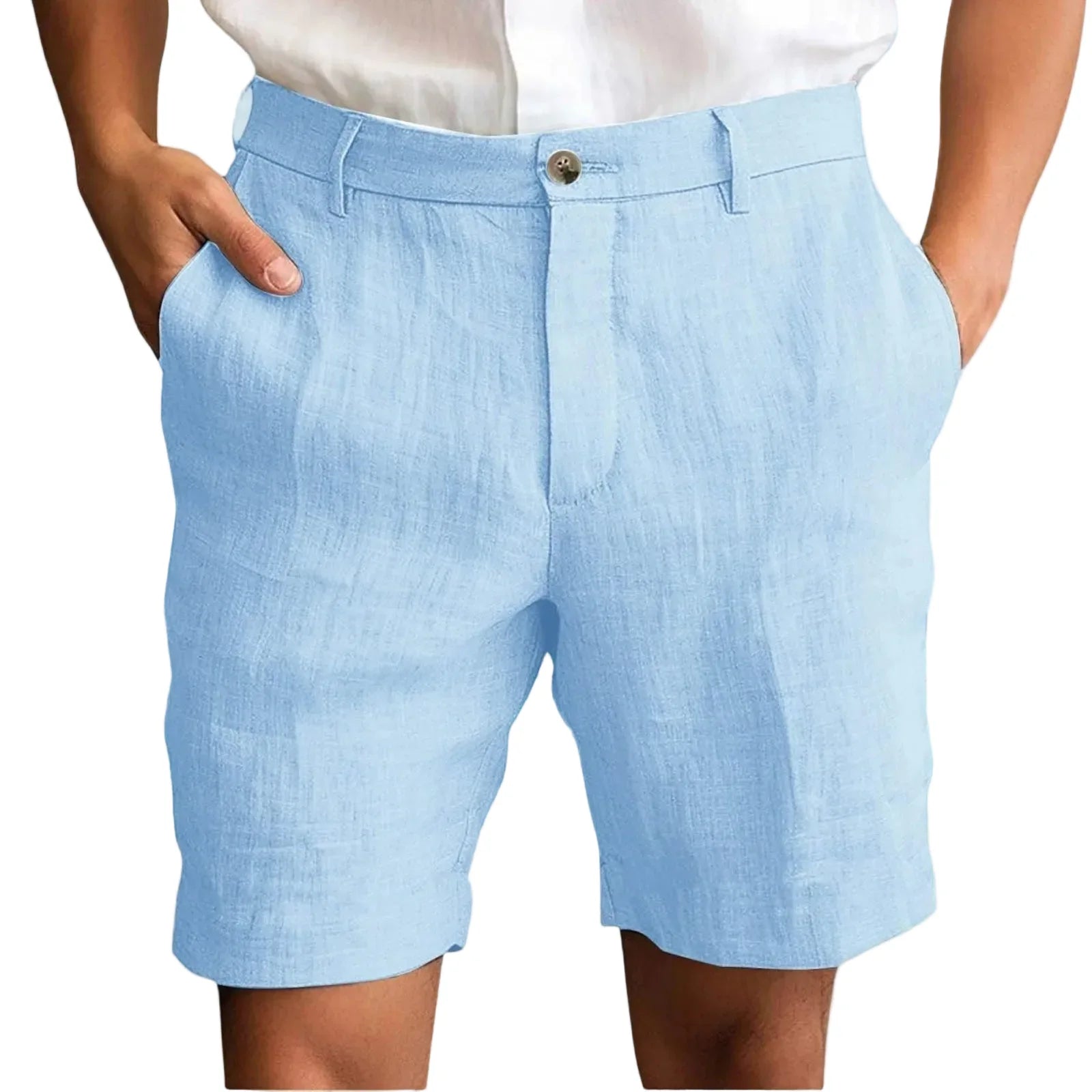Elegante Leinen-Shorts