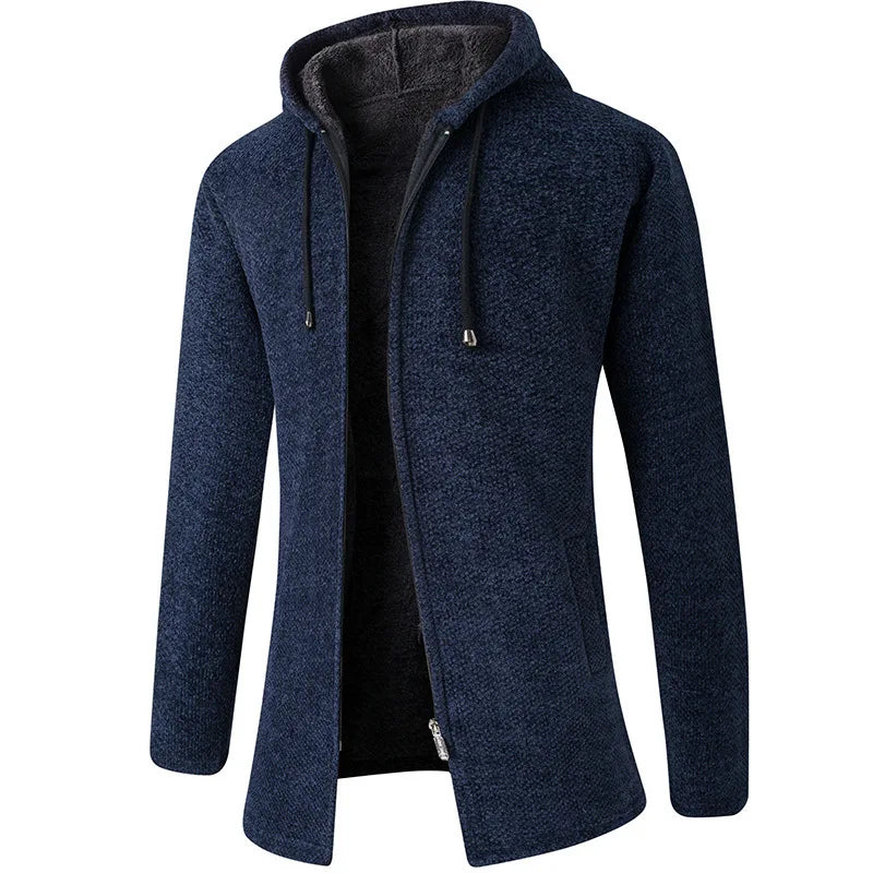 Casaco masculino elegante com capuz