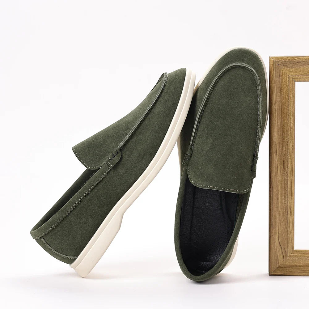Mocassins casuais de camurça