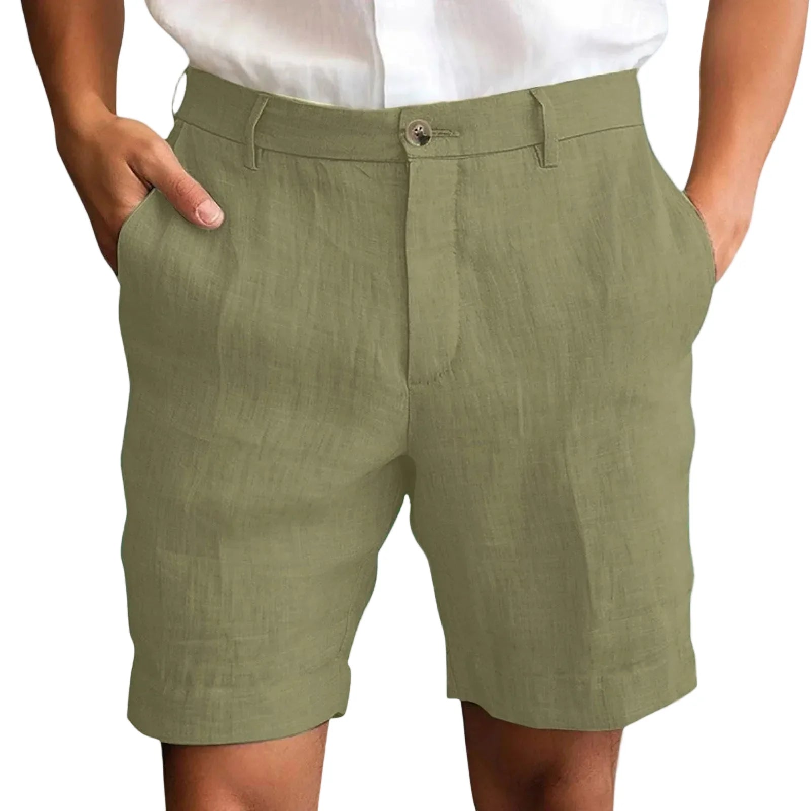 Elegante Leinen-Shorts