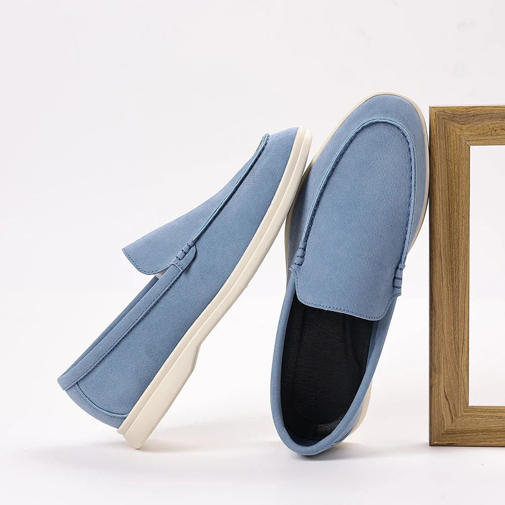 Mocassins casuais de camurça