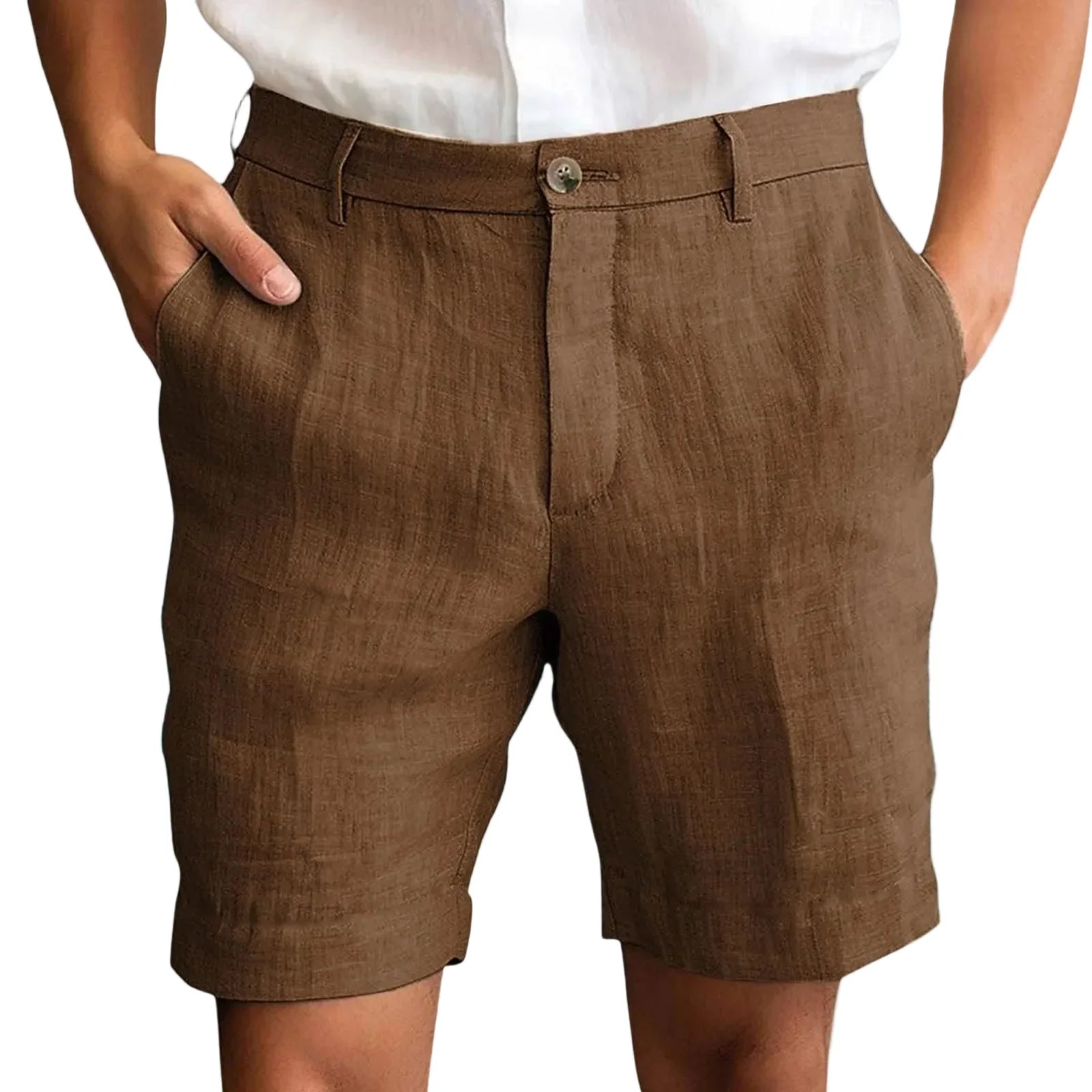 Elegante Leinen-Shorts