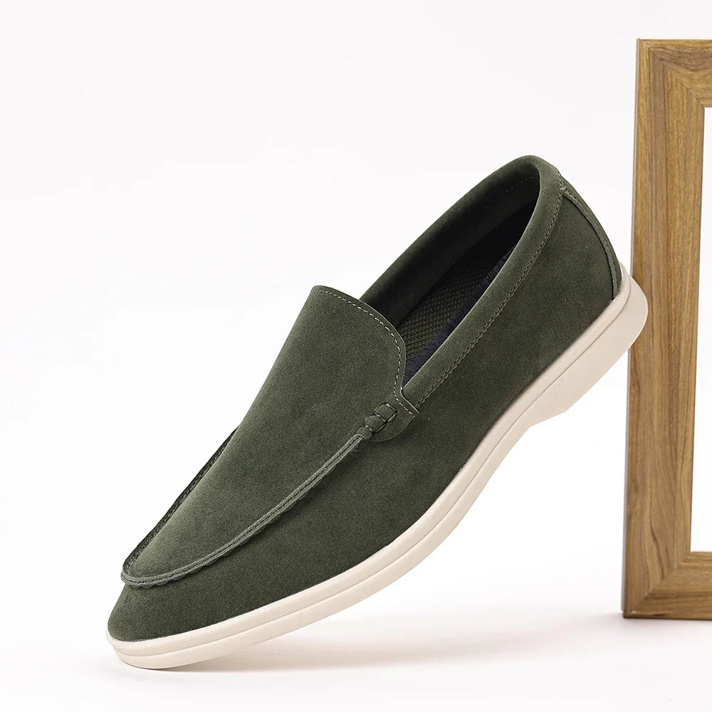 Mocassins casuais de camurça