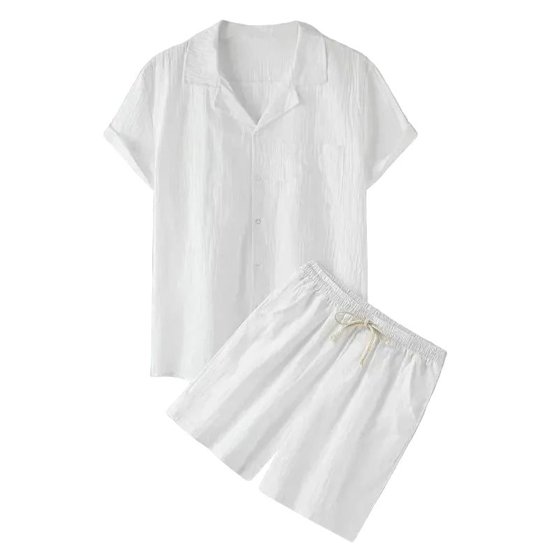 Conjunto de verão elegante em algodão