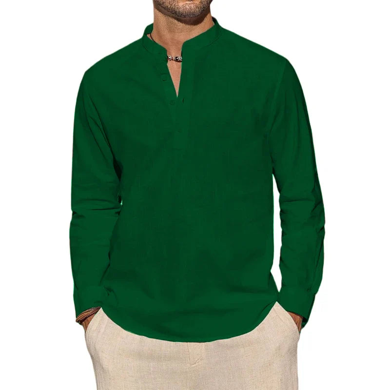Elegantes Henley-Shirt aus Baumwolle