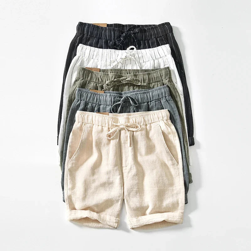 Elegante Shorts aus Baumwolle und Leinen
