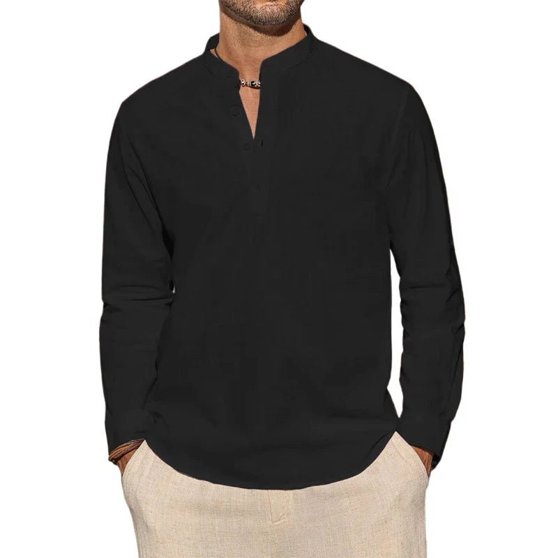Elegantes Henley-Shirt aus Baumwolle