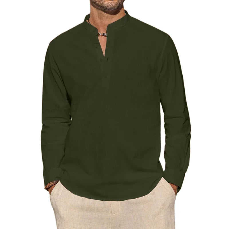 Elegantes Henley-Shirt aus Baumwolle