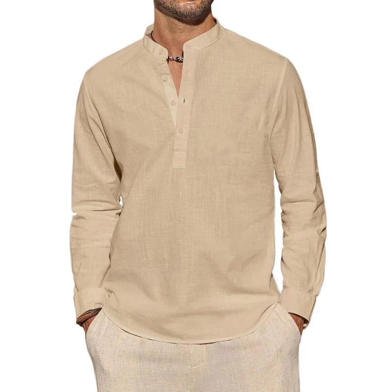 Elegantes Henley-Shirt aus Baumwolle