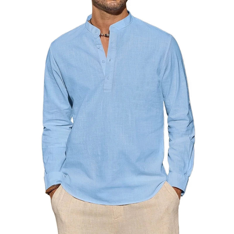 Elegantes Henley-Shirt aus Baumwolle