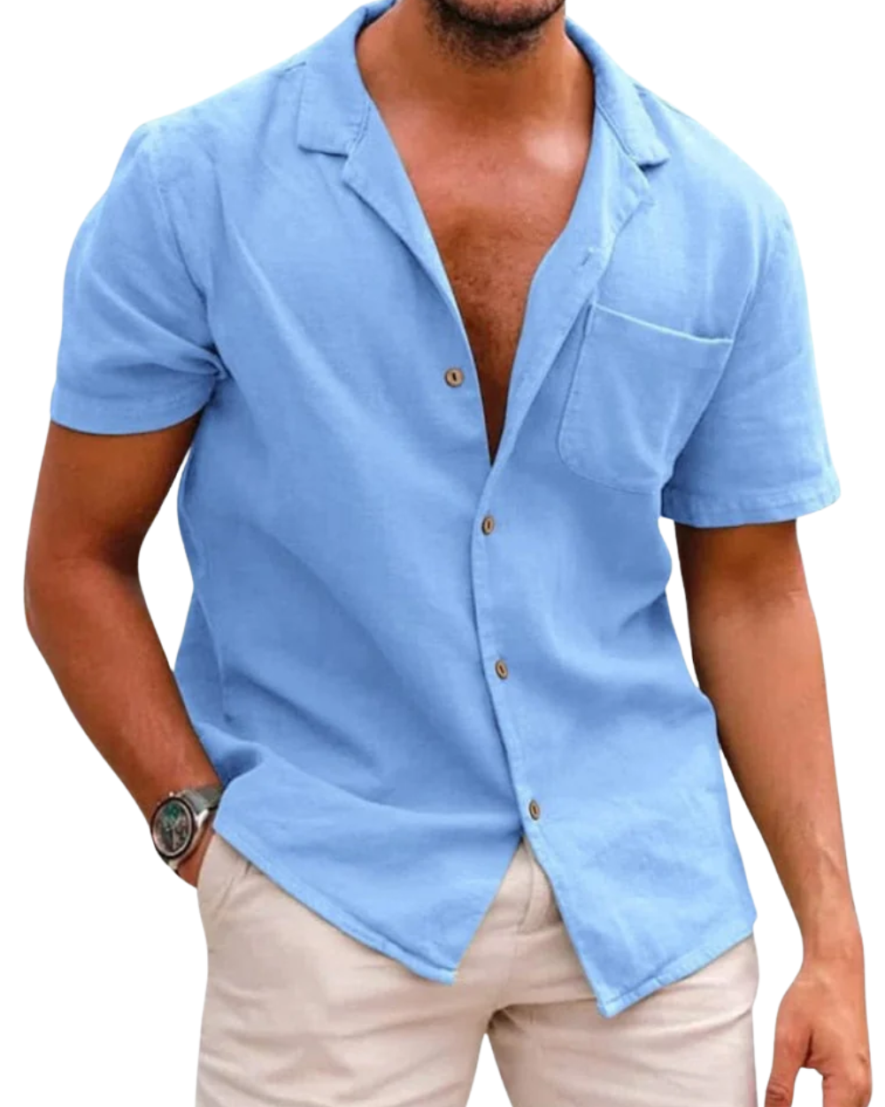 Camisa de algodão elegante