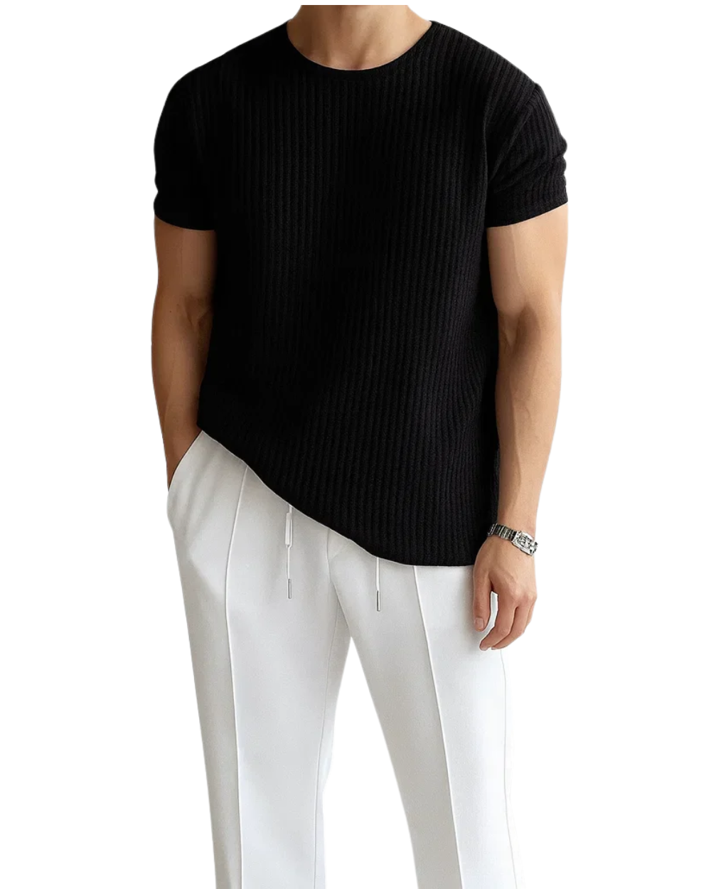 Camiseta elegante de malha