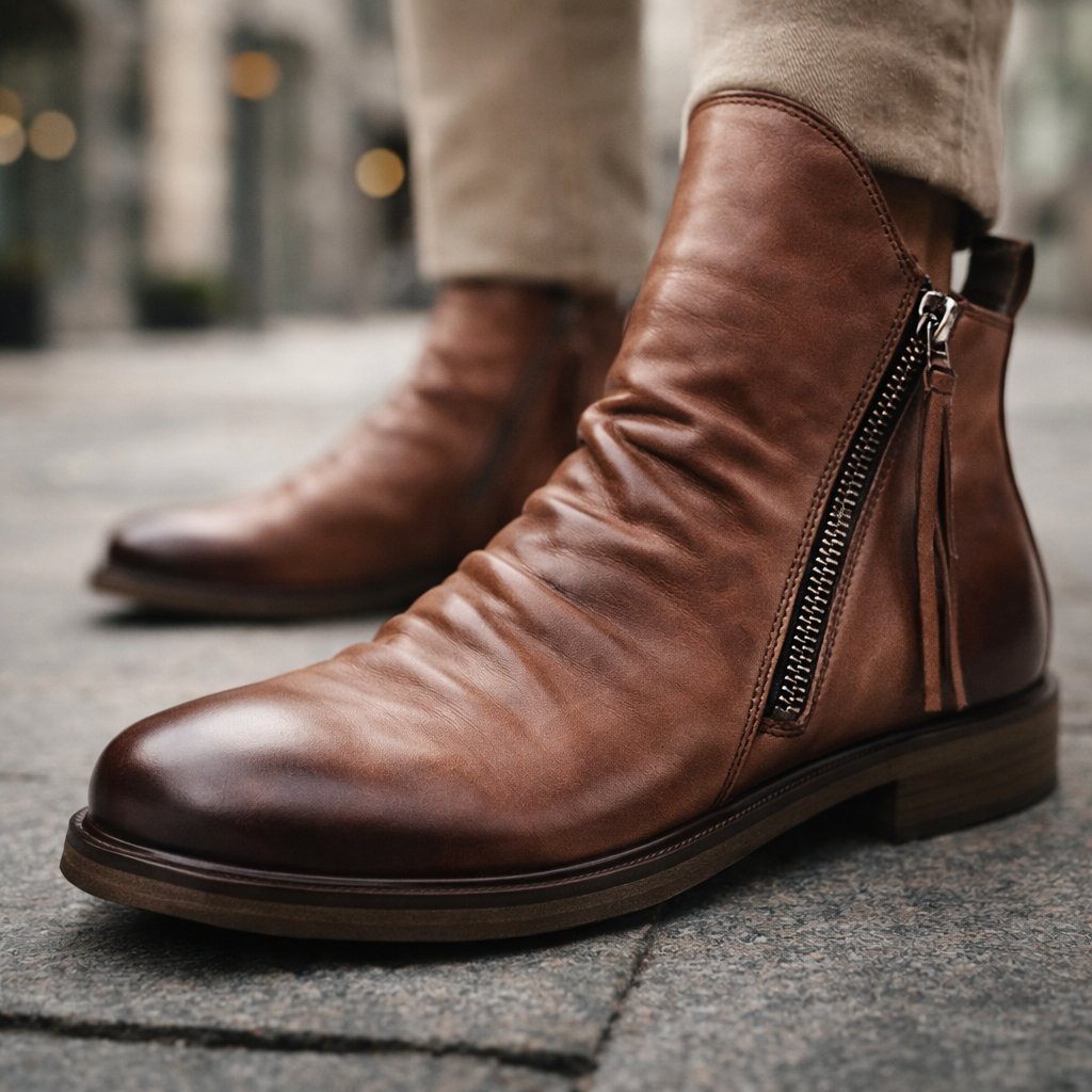 Chelsea-Boots aus Leder