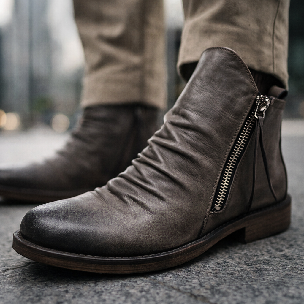 Chelsea-Boots aus Leder