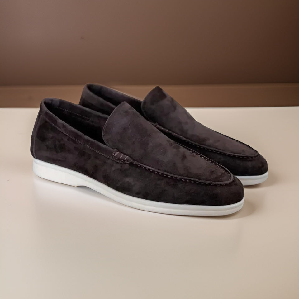 Mocassins casuais de camurça