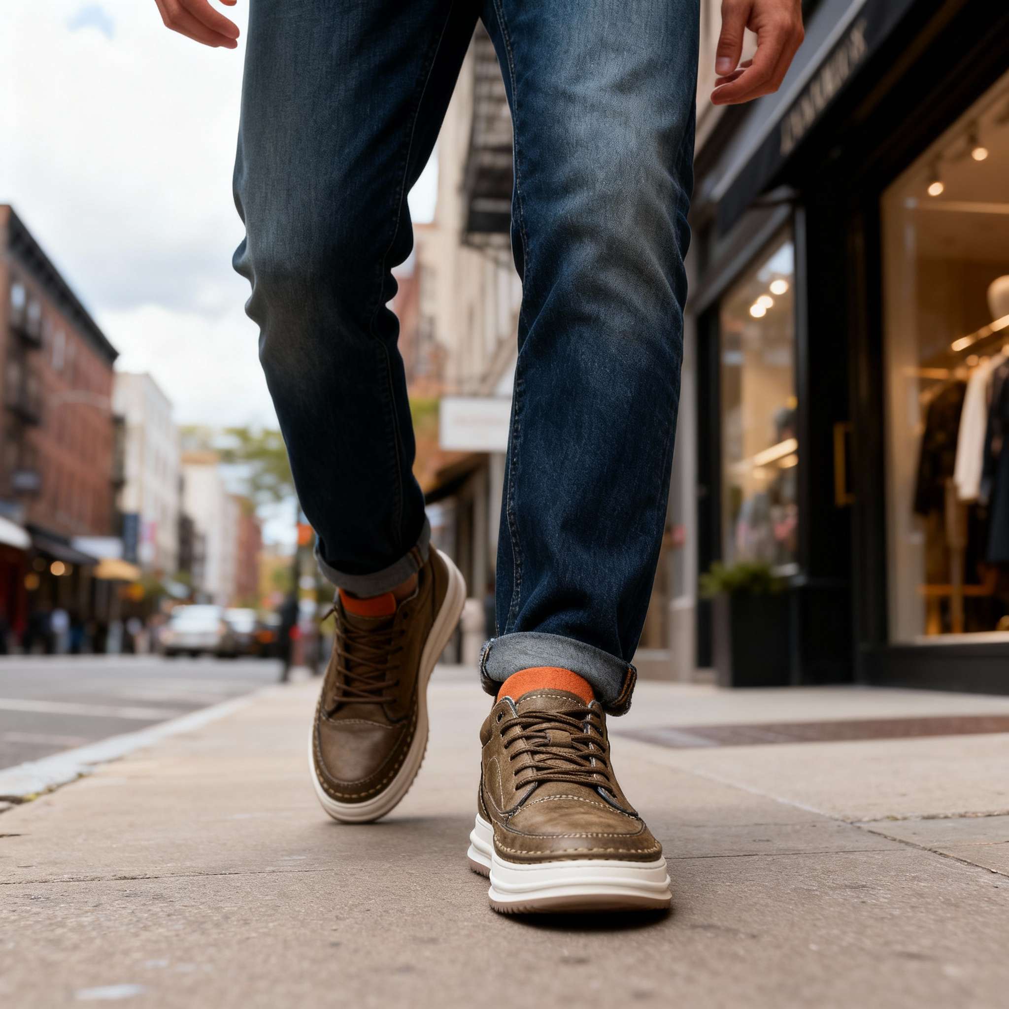 Sapatos de couro elegantes