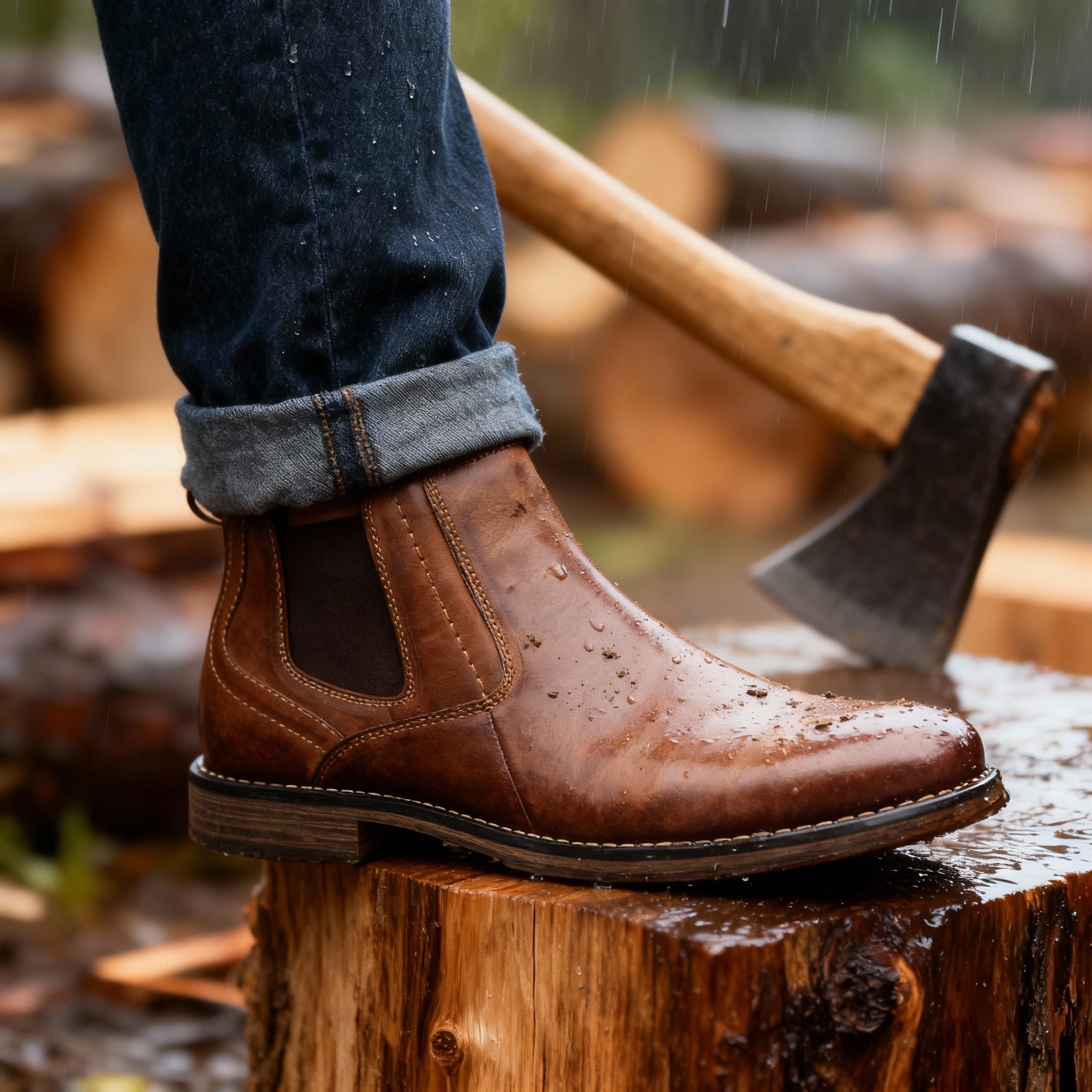 Elegante Lederstiefel