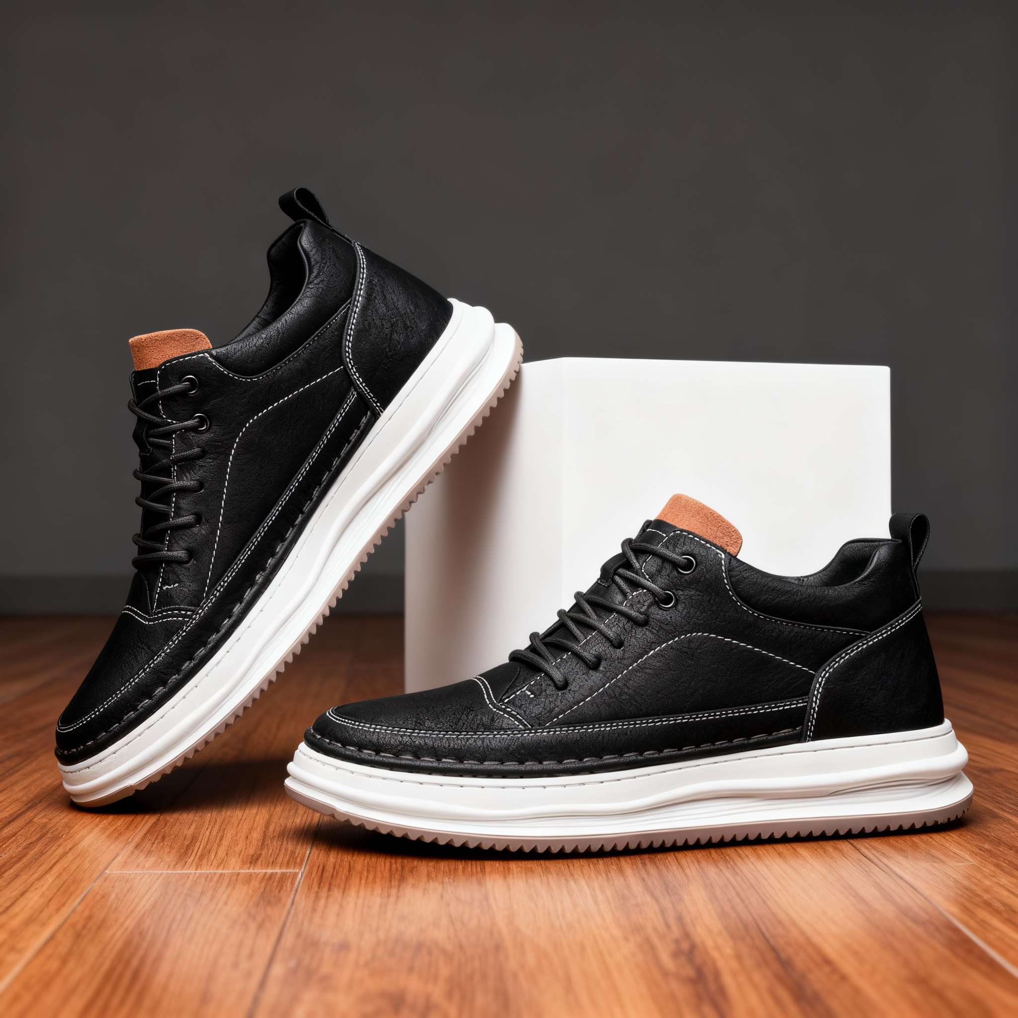 Sapatos de couro elegantes