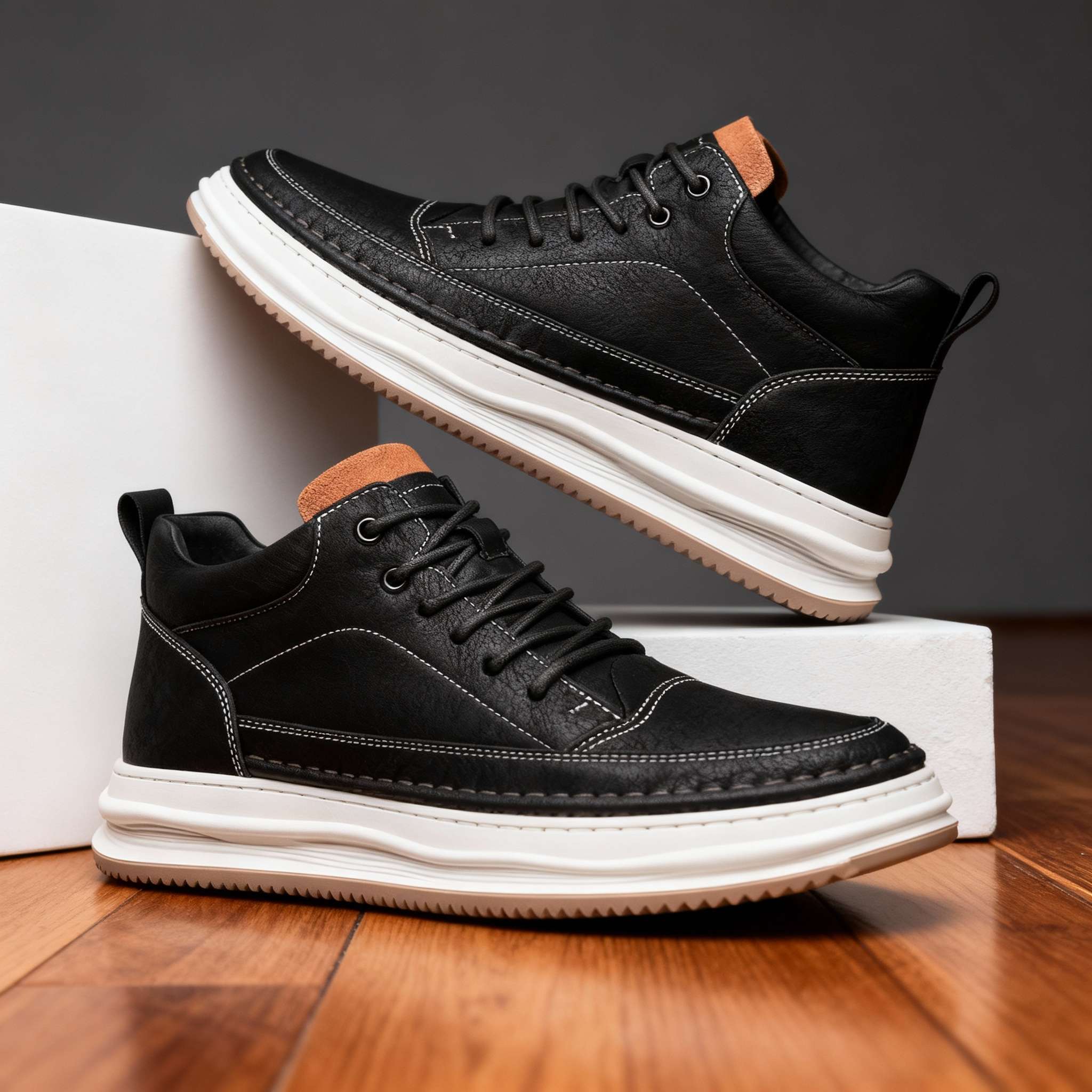 Sapatos de couro elegantes