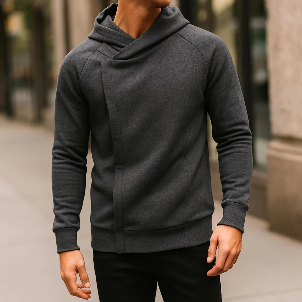 Eleganter Kapuzenpullover mit Reißverschluss