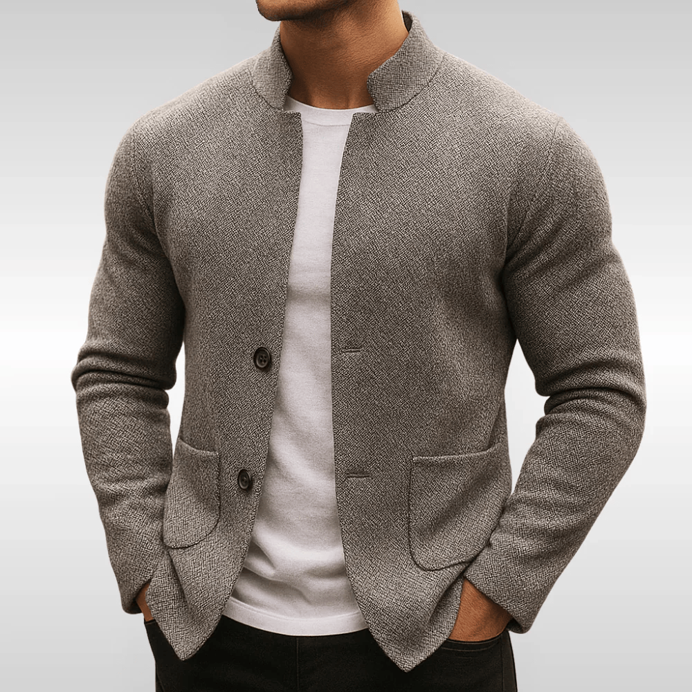 Casaco de malha elegante para homem
