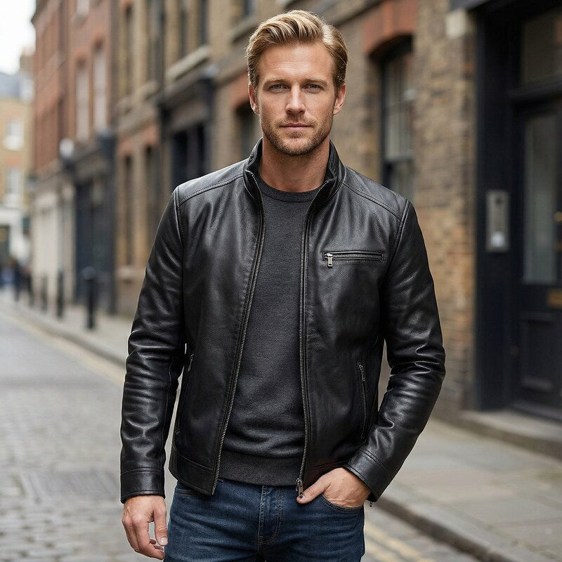 Casaco de cabedal vintage