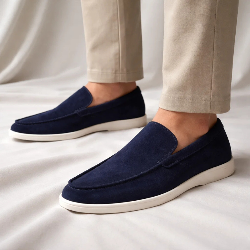 Elegantes mocassins de camurça
