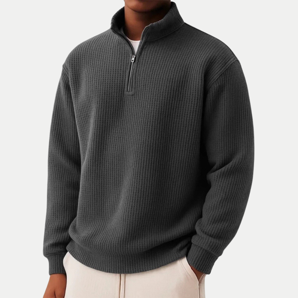 Eleganter Strickpullover mit Reißverschluss