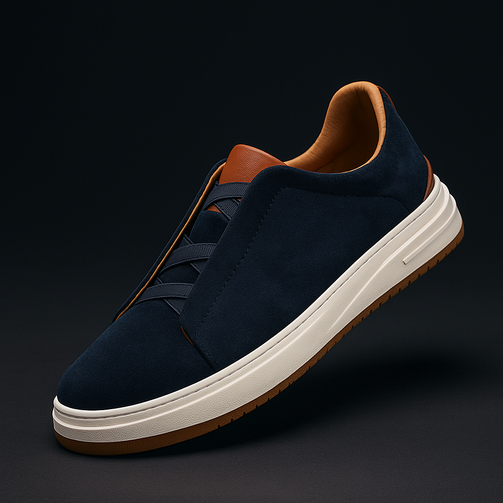 Sapatos elegantes de camurça