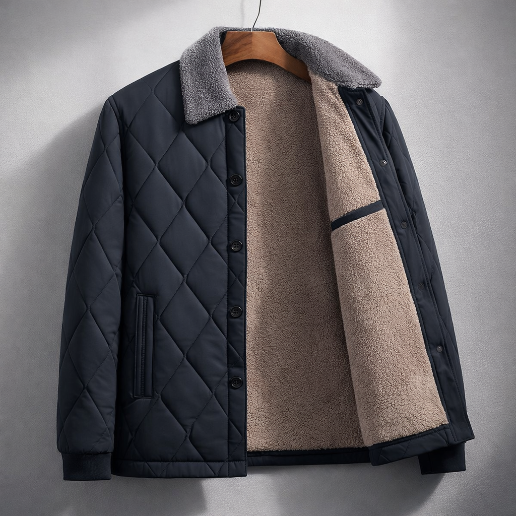 Eleganter Steppstrick-Blouson