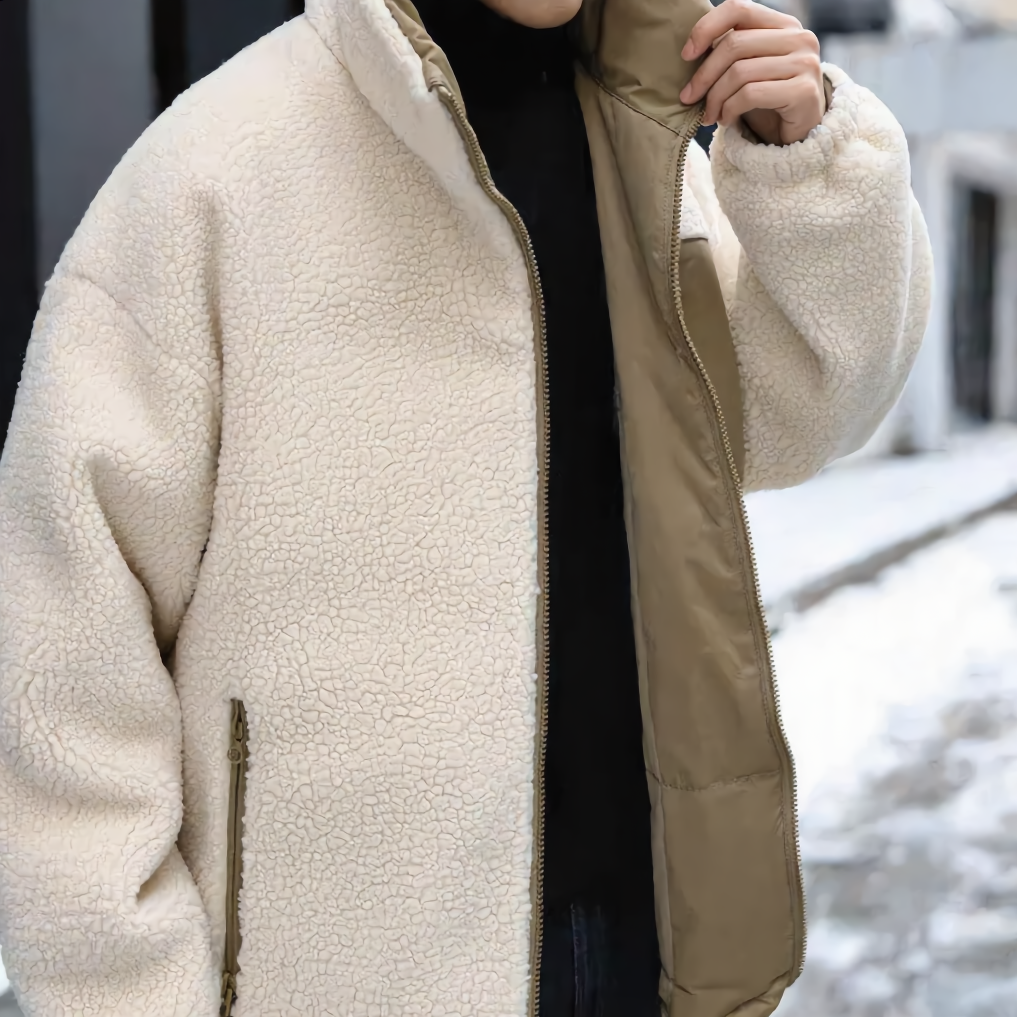 Casaco reversível elegante