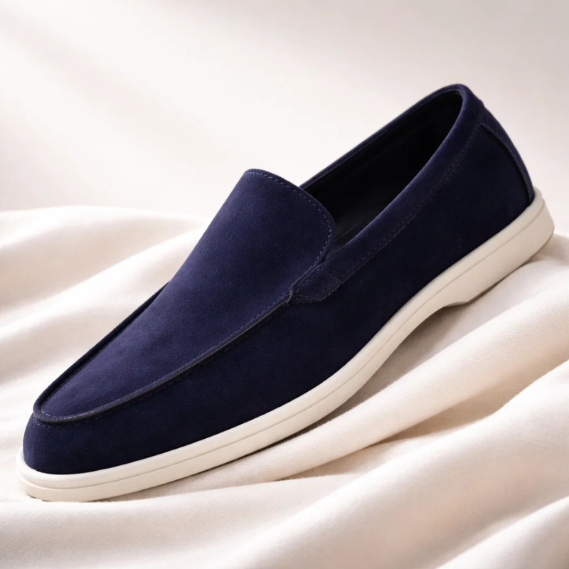 Elegantes mocassins de camurça