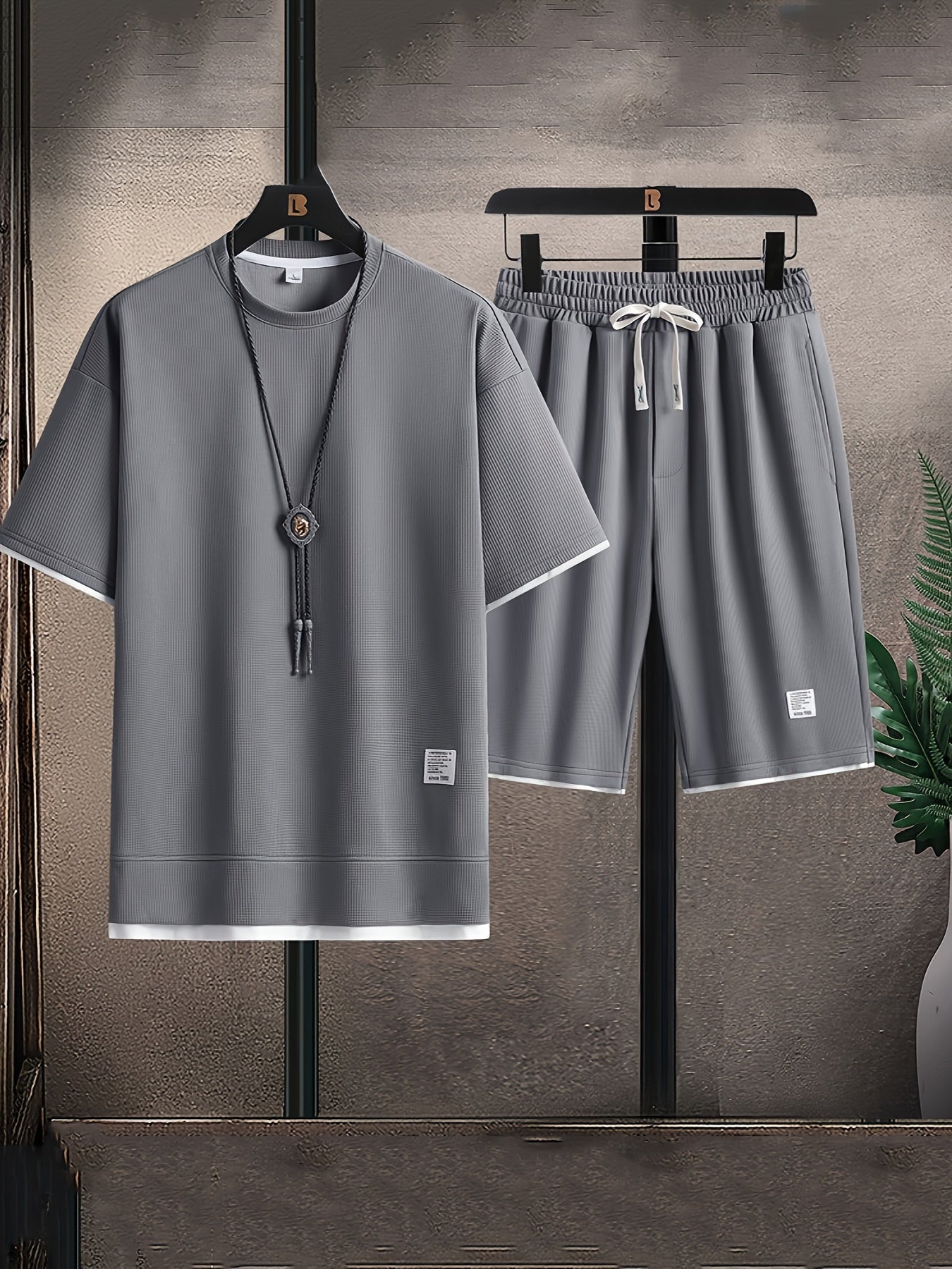 Conjunto de roupa de estar em malha elegante