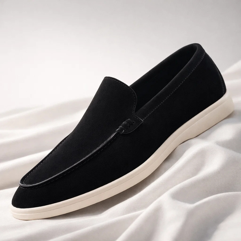 Elegantes mocassins de camurça