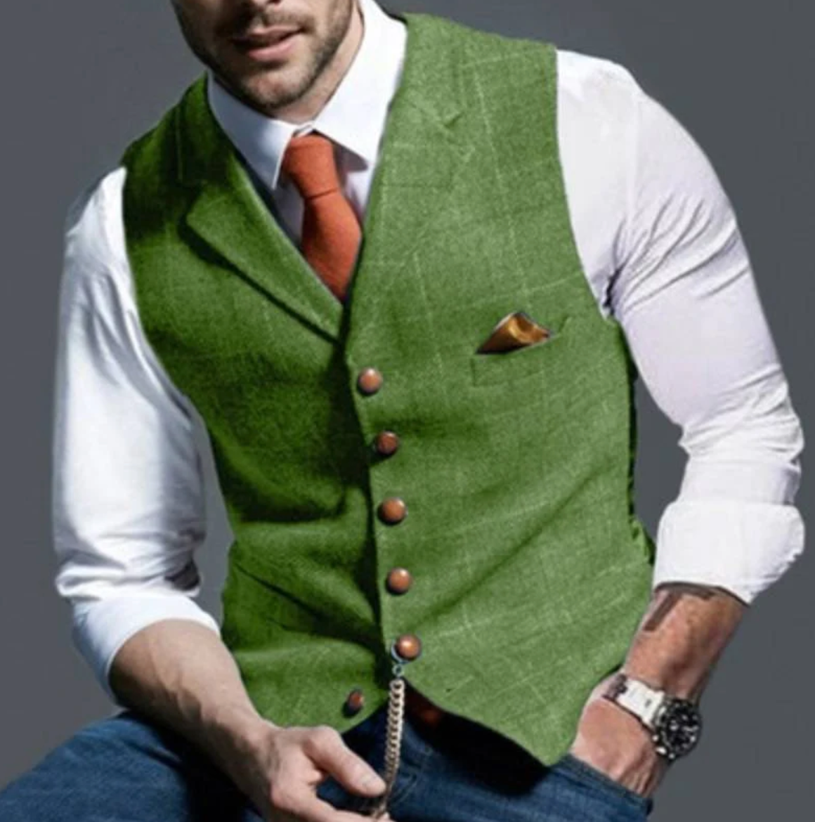Colete de cintura para homem elegante