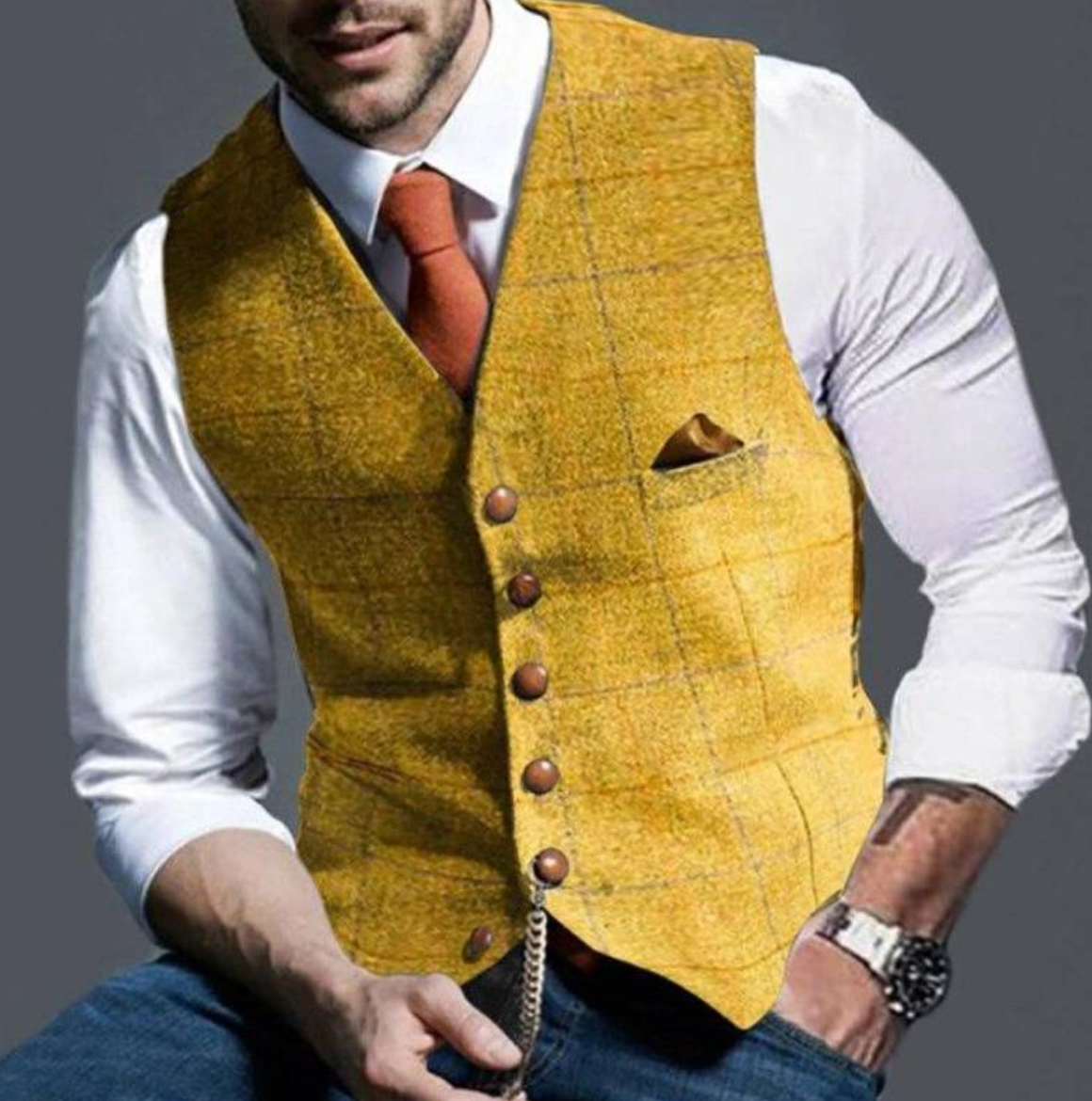 Colete de cintura para homem elegante