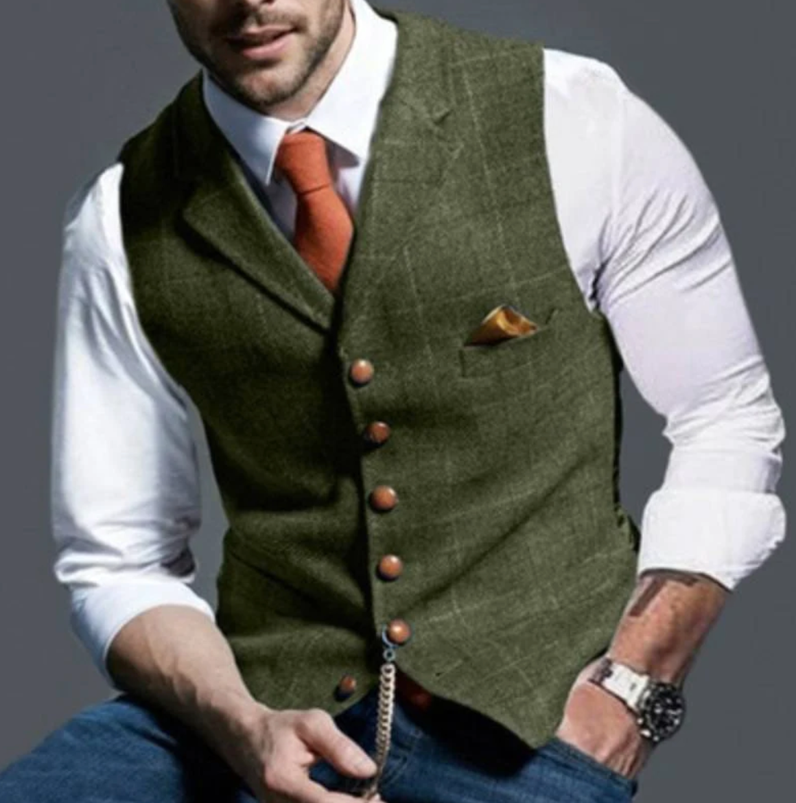 Colete de cintura para homem elegante