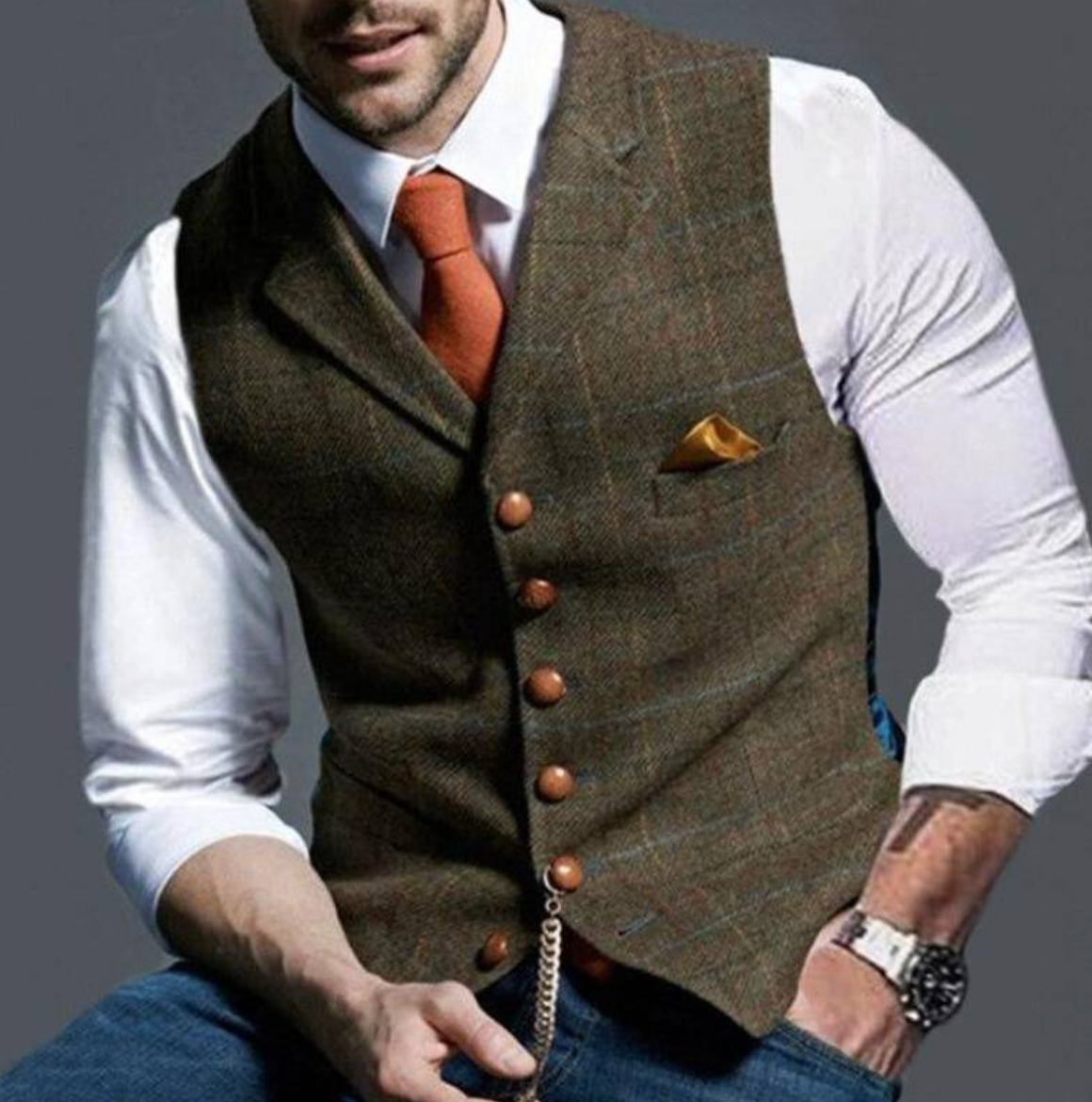 Colete de cintura para homem elegante