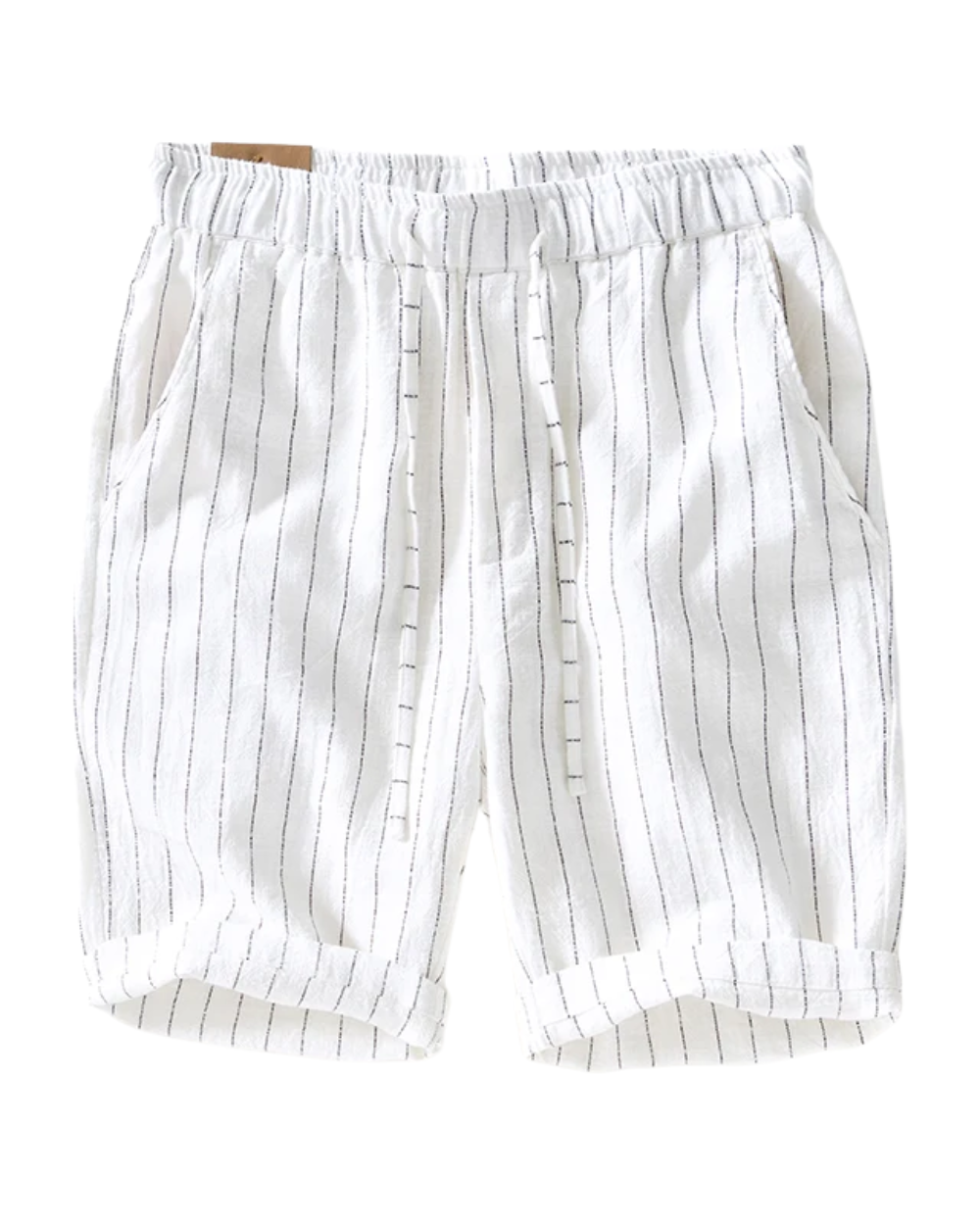 Calções elegantes de algodão e linho