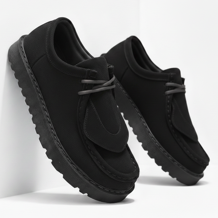 Sapatos elegantes de camurça